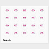 Peace Love Cure Breast Cancer Awareness Ronde Sticker (Vel)