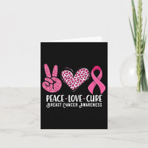Peace Love Cure Breast Cancer Awareness Warrior Pi Kaart