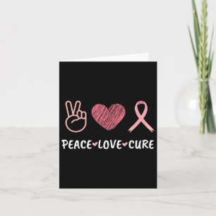 Peace Love Cure Breast Cancer Awareness Women Kaart
