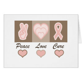 Peace Love Cure Breast Cancer-kaart