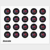 Peace Love Cure CHD Congenitale hartafwijking Awar Ronde Sticker (Vel)