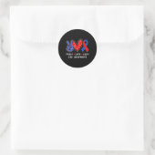 Peace Love Cure CHD Congenitale hartafwijking Awar Ronde Sticker (Tas)