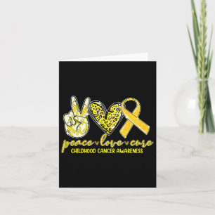 Peace Love Cure Childhood Cancer Awareness Leopart Kaart