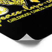 Peace Love Cure Childhood Cancer Awareness Leopart Poster (Hoek)