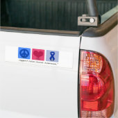 Peace Love Cure Colon Cancer Bumpersticker (Op Truck)