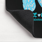 Peace Love Cure Diabetes Awareness Gift Muismat (Hoek)