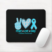 Peace Love Cure Diabetes Awareness Gift Muismat (Met muis)