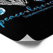 Peace Love Cure Diabetes Awareness Poster (Hoek)