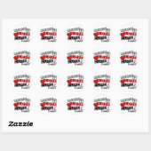PEACE LOVE CURE DIABETES RONDE STICKER (Vel)