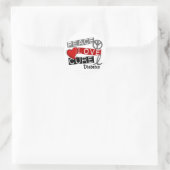 PEACE LOVE CURE DIABETES RONDE STICKER (Tas)