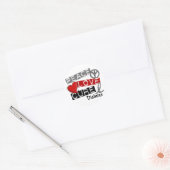 PEACE LOVE CURE DIABETES RONDE STICKER (Envelop)