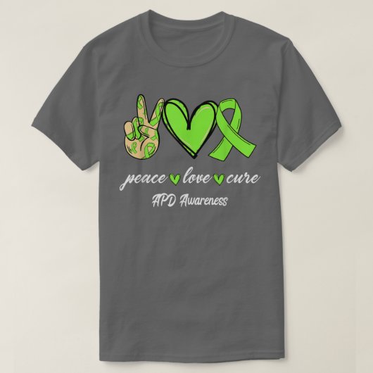Peace Love Cure Disorder Processing Disorder Awar T-shirt (Design voorkant)