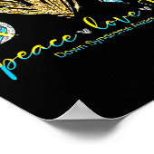 Peace Love Cure Down Syndrome Awareness Poster (Hoek)