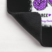 Peace Love Cure Drug Overdose Bewustmaking Paars R Muismat (Hoek)