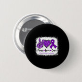 Peace Love Cure Drug Overdose Bewustmaking Paars R Ronde Button 5,7 Cm (Voorkant /achterkant)