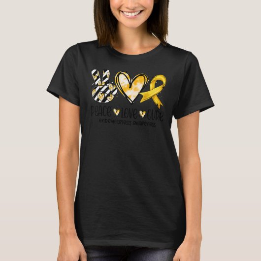 Peace Love Cure Endometriosis Awareness T-shirt (Voorkant)