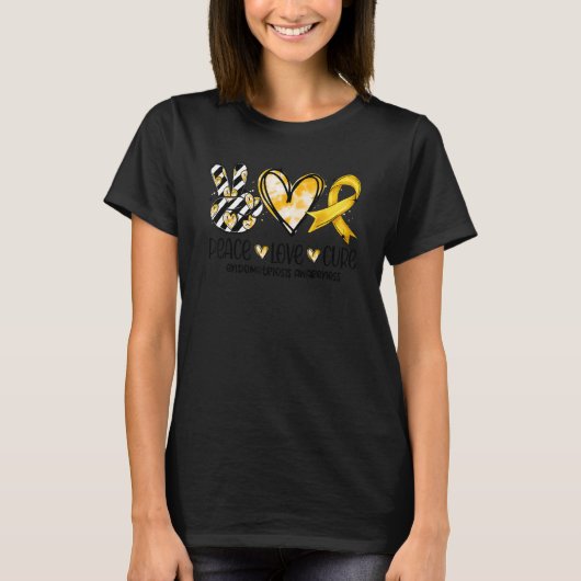Peace Love Cure Endometriosis Awareness T-shirt (Voorkant)