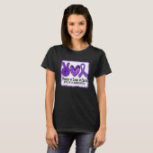 Peace Love Cure Epilepsy Awareness Warrior Survior T-shirt (Voorkant volledig)