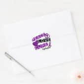 PEACE LOVE CURE EPILEPSY RONDE STICKER (Envelop)