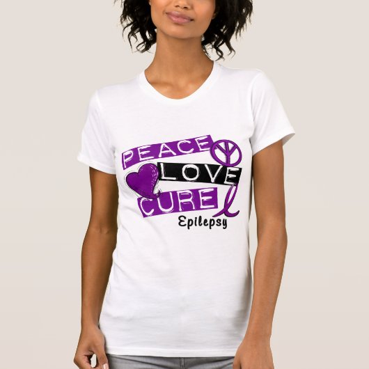 PEACE LOVE CURE EPILEPSY T-SHIRT (Voorkant)