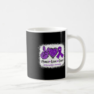 Peace Love Cure Fibromyalgia Awareness Paarse Ribb Koffiemok