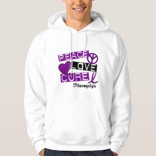 PEACE LOVE CURE FIBROMYALGIE HOODIE (Voorkant)