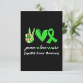 Peace Love Cure Green Ribbon Essential Tremor Kaart (Staand voorkant)