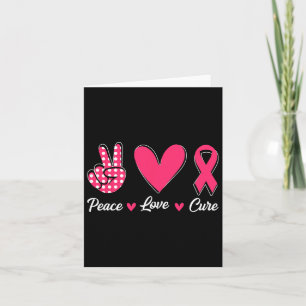 Peace Love Cure Heart Pink Ribbon Breast Cancer Aw Kaart
