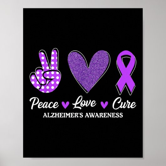 Peace Love Cure Heimers Bewustzijn Poster (Voorkant)