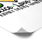 Peace Love Cure Kidney Disease Awareness Poster (Hoek)