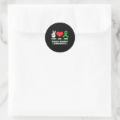 Peace Love Cure Kidney Disease Awareness Ronde Sticker (Tas)
