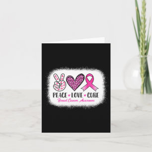 Peace Love Cure Leopard Breast Cancer Awareness Kaart