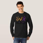 Peace Love Cure Leopard Heart World Elder Abuse Aw T-shirt (Voorkant volledig)