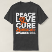 Peace Love Cure Leukemia Awareness 1 T-shirt (Design voorkant)