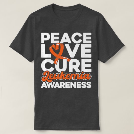 Peace Love Cure Leukemia Awareness 1 T-shirt (Design voorkant)