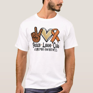 Peace Love Cure Leukemia Awareness Cancer Support T-shirt