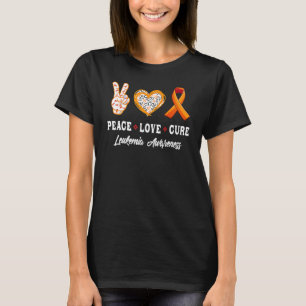 Peace Love Cure Leukemia Awareness Costuum T-shirt