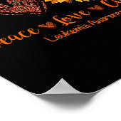 Peace Love Cure Leukemie Bewustzijnsgeschenk Poster (Hoek)