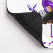 Peace Love Cure Lupus Awareness Paars Ribbon Muismat (Hoek)