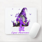 Peace Love Cure Lupus Awareness Paars Ribbon Muismat (Met muis)