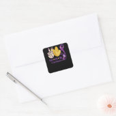 Peace  Love  Cure Lupus Awareness Purple Vierkante Sticker (Envelop)