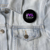 Peace Love Cure Lupus Awareness Warrior Paarse Rib Ronde Button 5,7 Cm (In situ)