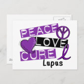 Peace Love Cure Lupus Briefkaart (Voorkant / Achterkant)