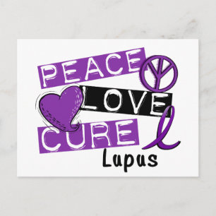 Peace Love Cure Lupus Briefkaart