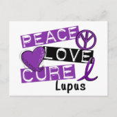 Peace Love Cure Lupus Briefkaart (Voorkant)