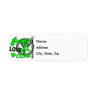 Peace Love Cure Lyme Disease 2 Etiket