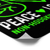 Peace Love Cure Lymphoma Awareness Support Poster (Hoek)