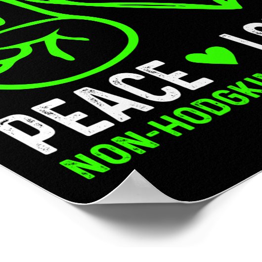 Peace Love Cure Lymphoma Awareness Support Poster (Hoek)