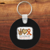 Peace Love Cure Multiple Sclerosis Awareness Ms Wa Sleutelhanger (Voorkant)