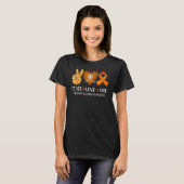 Peace Love Cure Multiple Sclerosis Awareness Suppo T-shirt (Voorkant volledig)